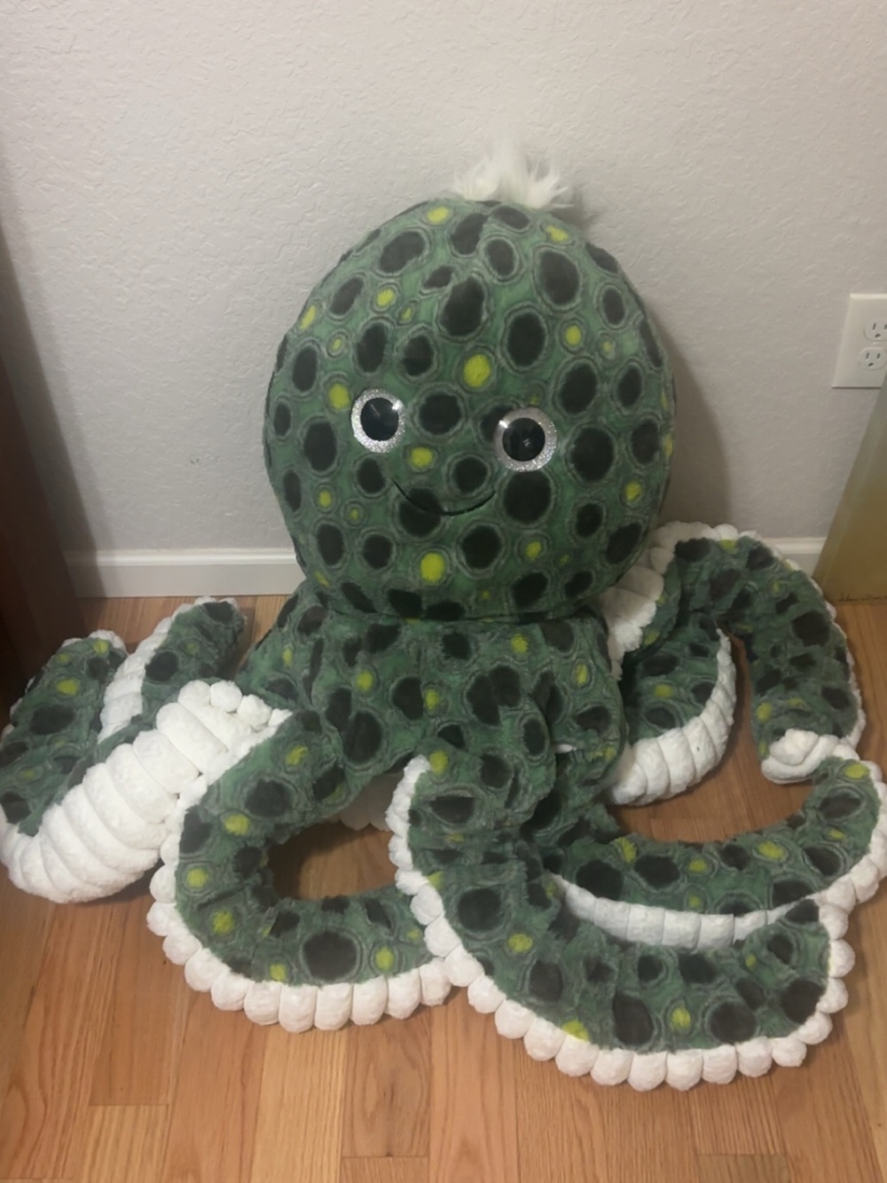 Plush Green Polka-Dot Octopus Stuffed Animal